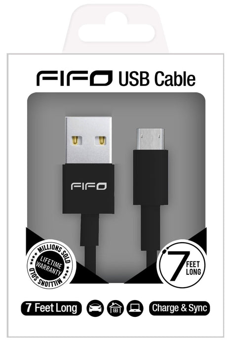 FIFO ALLE MICRO USB TOESTELLEN KABEL ZWART
